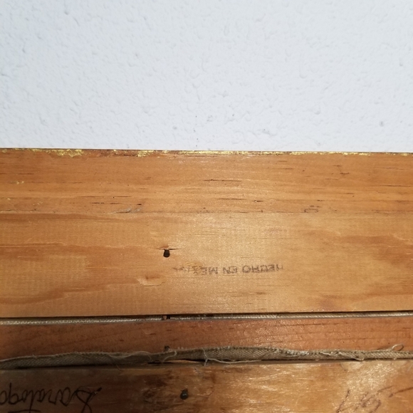 Original Oil Painting On Canvas Church Scene 1966 Signed Handcrafted Frame Vtg - Picture 10 of 16